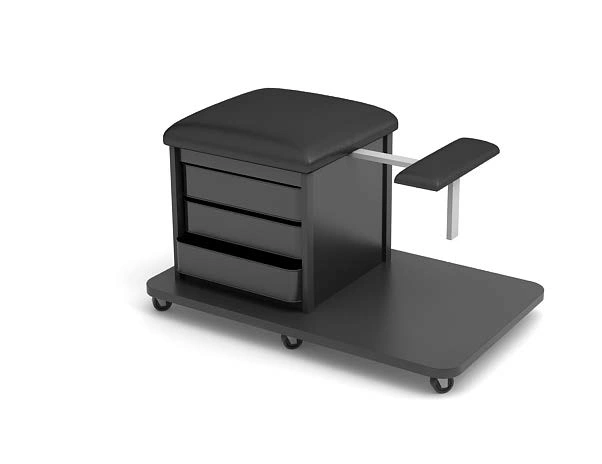 黑色多功能移动凳子3d模型