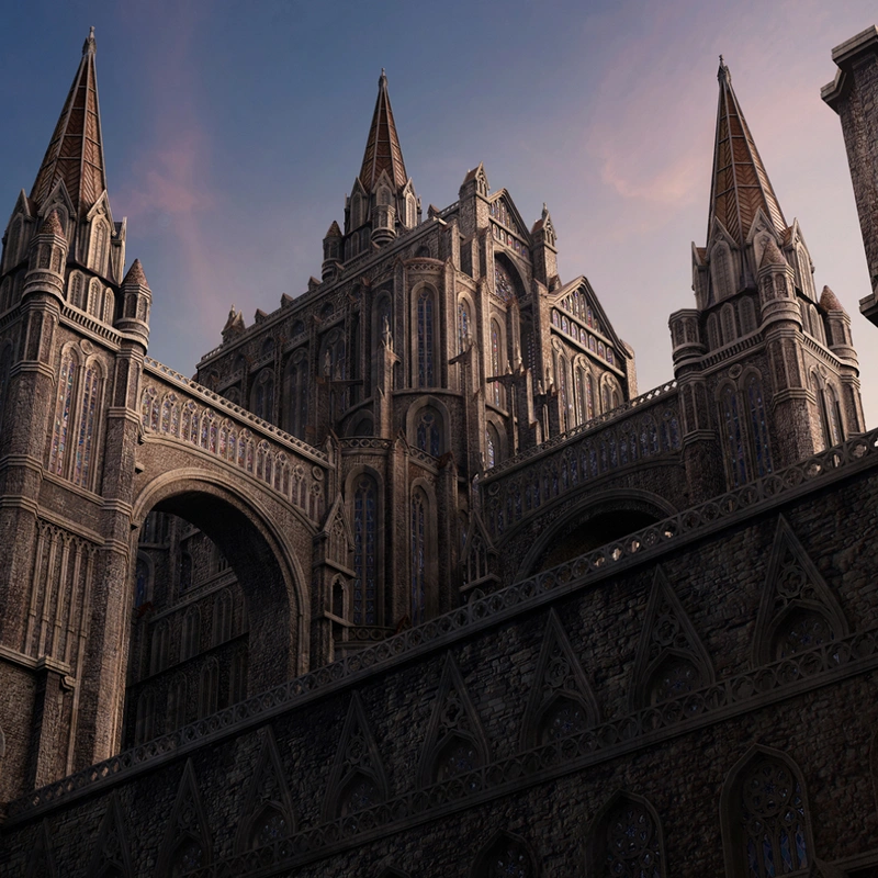 哥特式建筑 KitBash3D Gothic