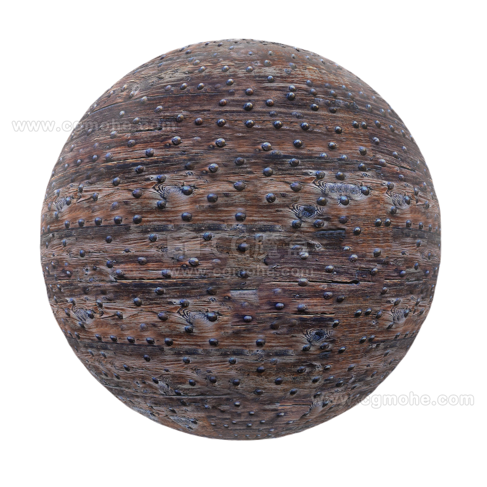 老旧木头18 CGAxis old studded wood