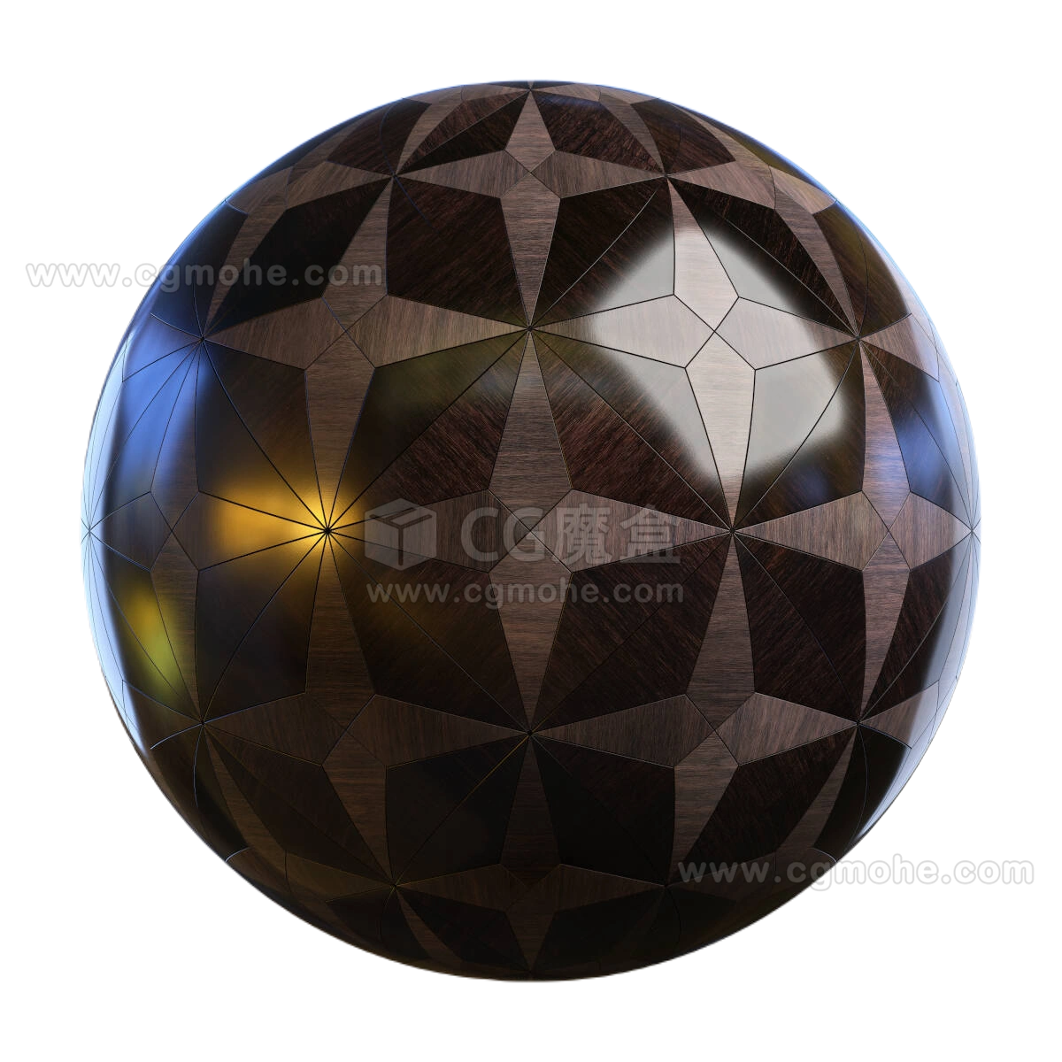 深色星形实木复合地板02 CGAxis dark star wood parquet