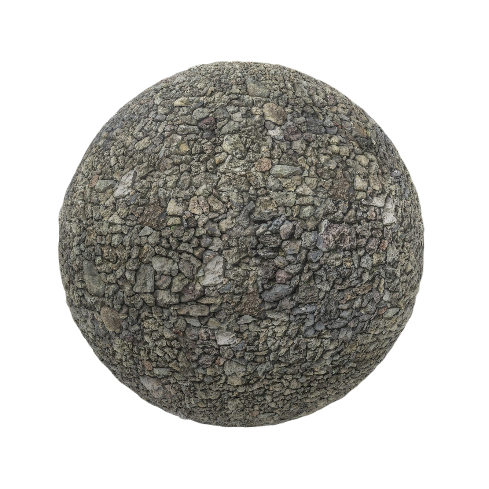 灰色砾石石材04 CGAxis grey gravel