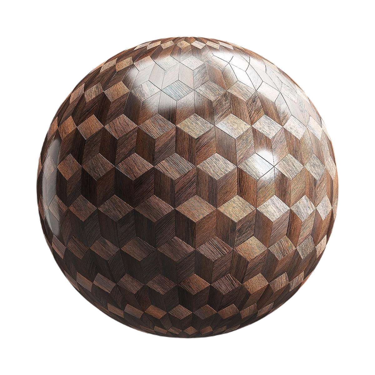 深色立方木拼花地板 CGAxis dark cube wood parquet