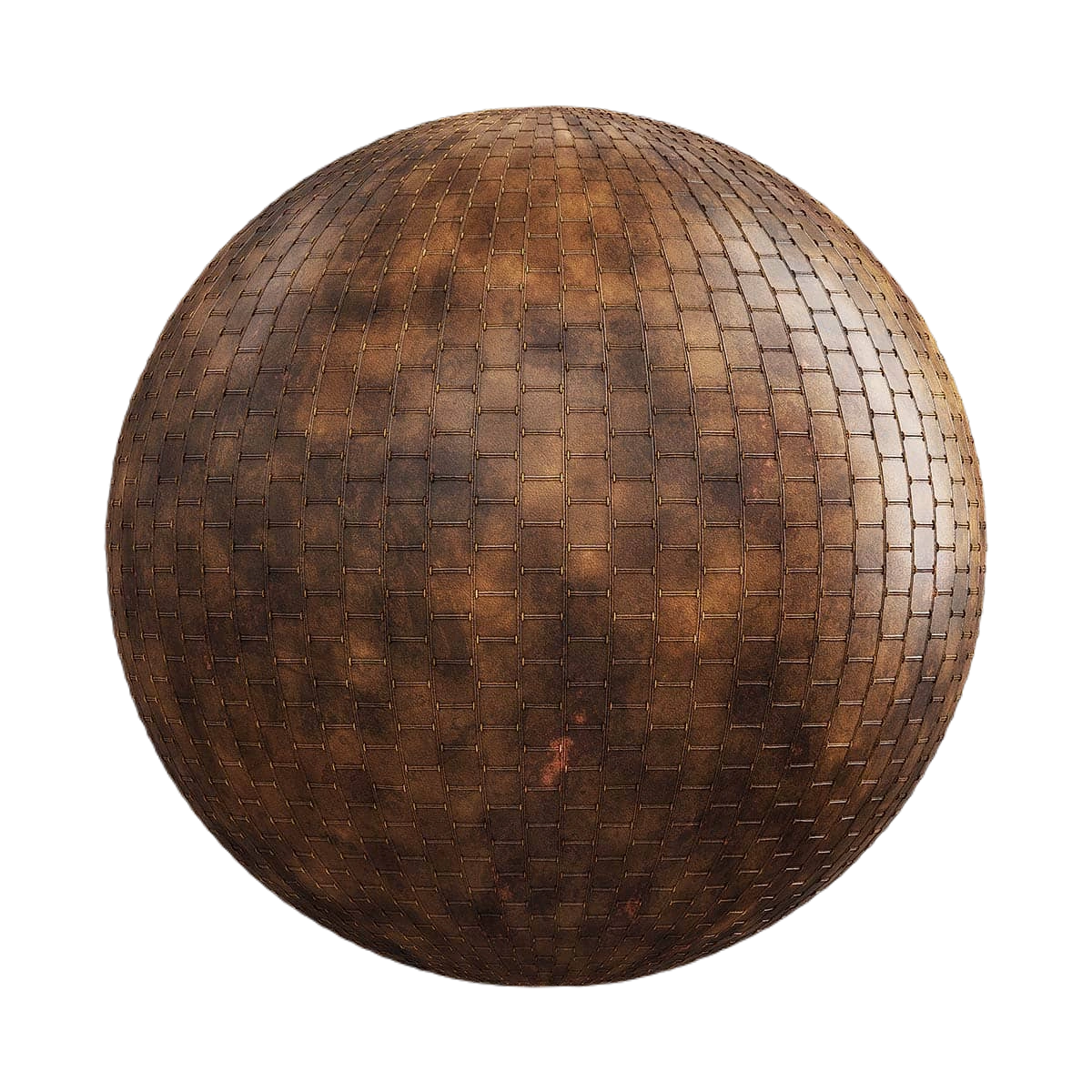 缝制棕色皮革12 CGAxis stitched brown leather