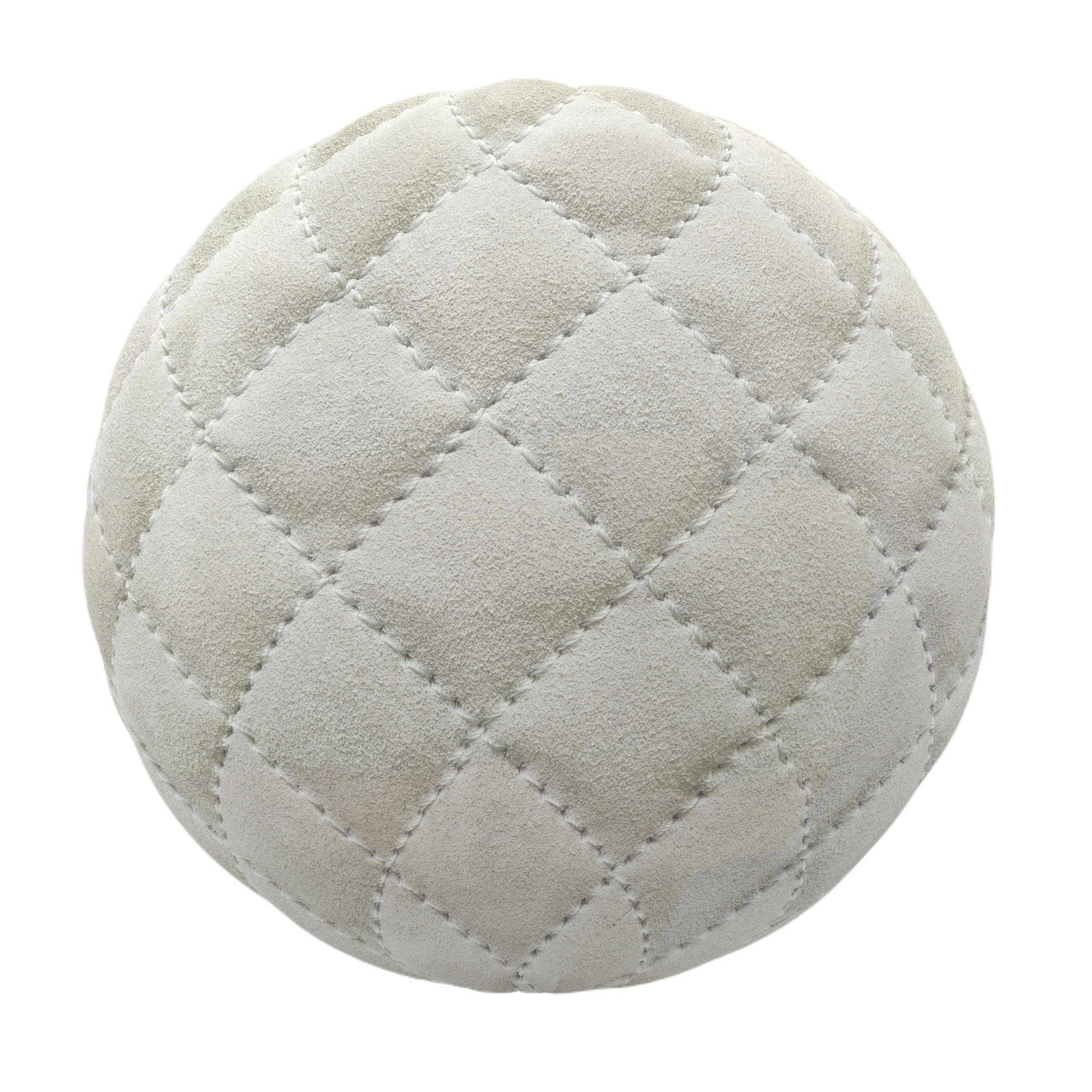 白色缝制绒面皮革 CGAxis quilted white suede