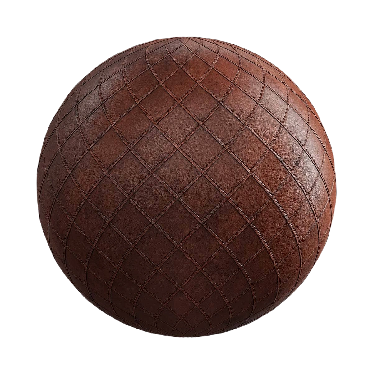 缝制棕色皮革9 CGAxis quilted brown leather
