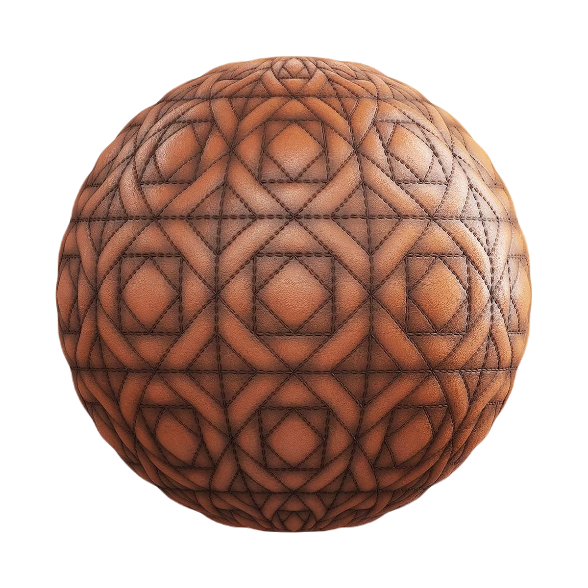 缝制棕色皮革10 CGAxis quilted brown leather