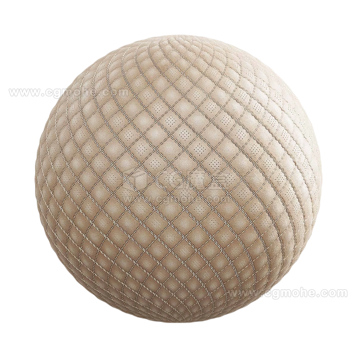 缝制米色皮革1 CGAxis quilted beige leather