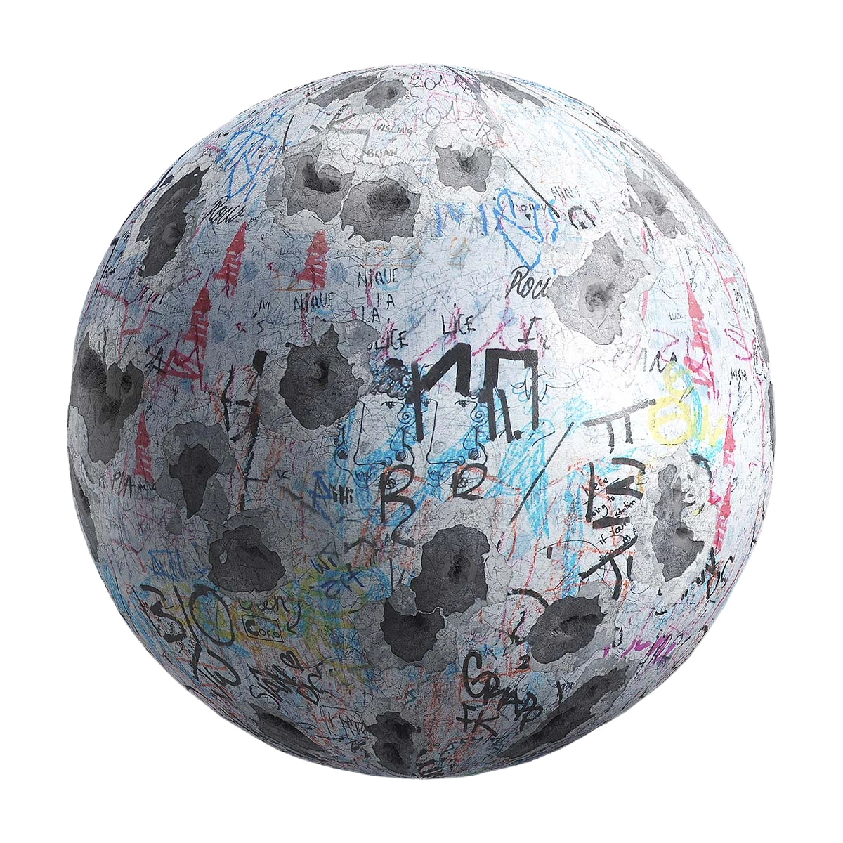 涂鸦墙壁2 CGAxis graffiti wall