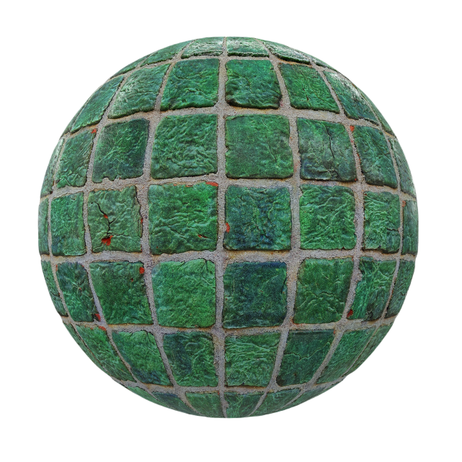 陈旧绿色瓷砖 CGAxis old green tiles
