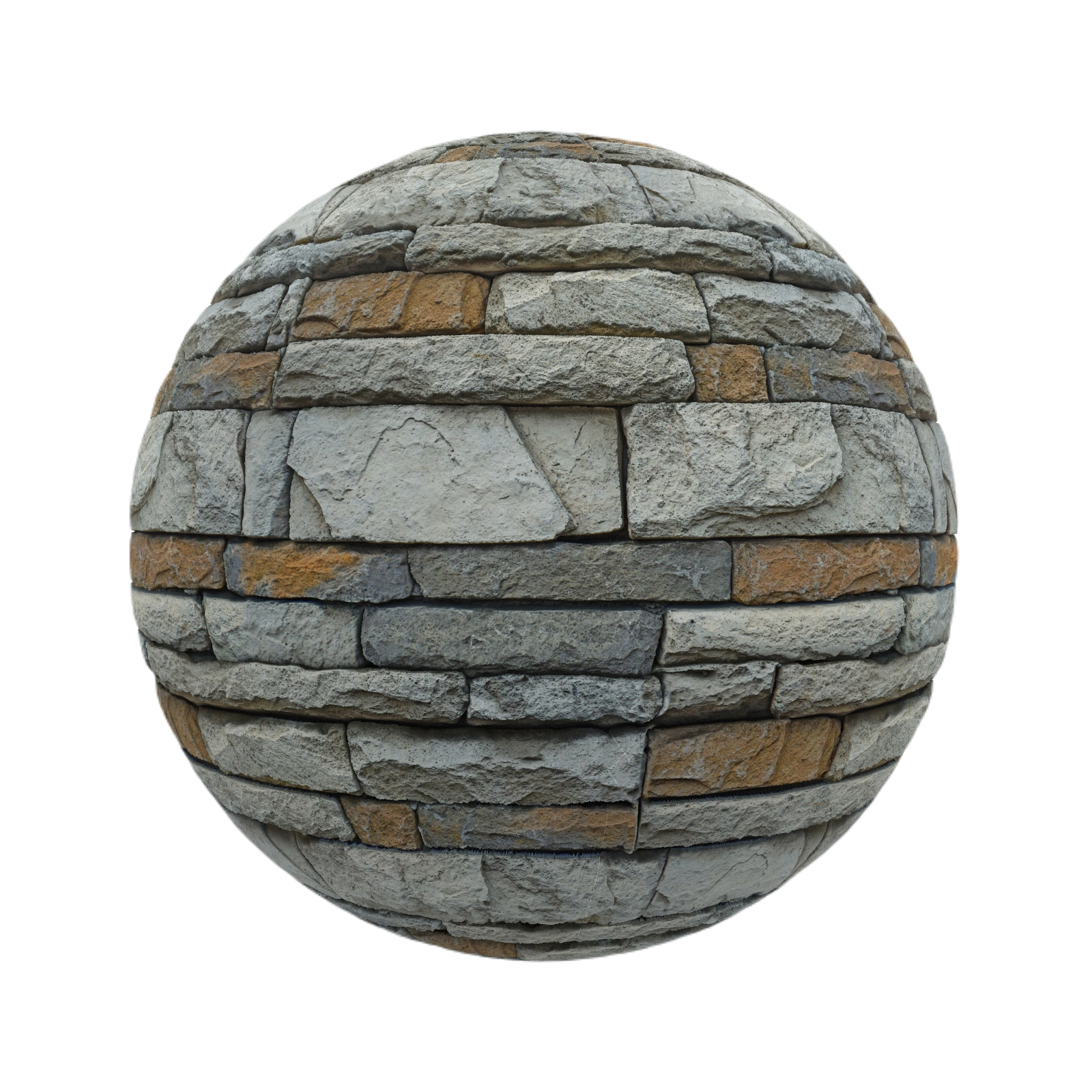 灰色橙色石砖 CGAxis grey and orange stone bricks