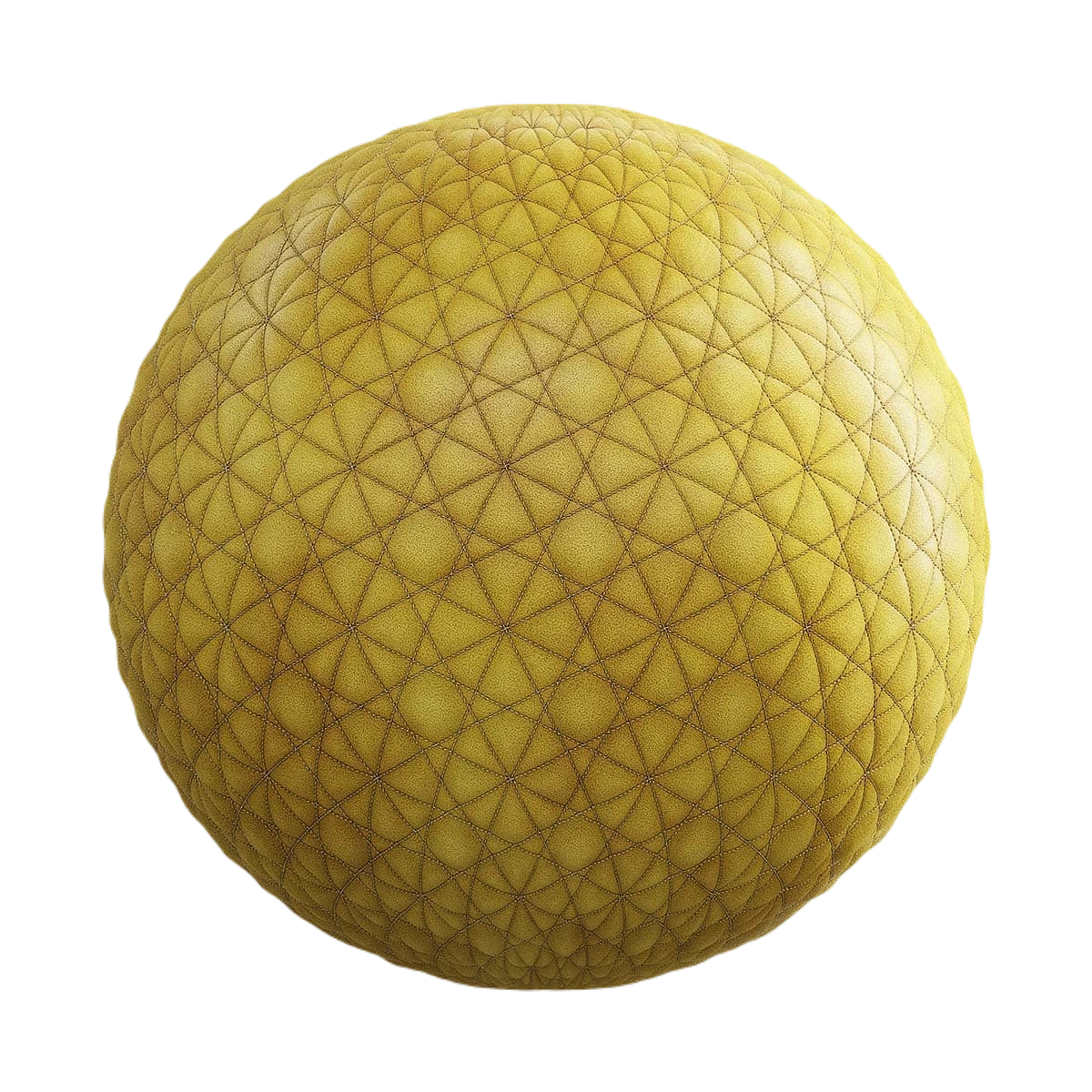 缝制黄色皮革 CGAxis quilted yellow leather