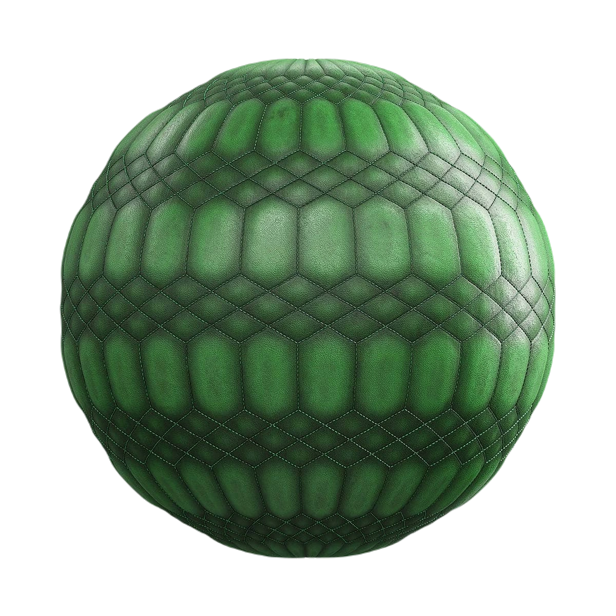 缝制绿色皮革 CGAxis quilted green leather