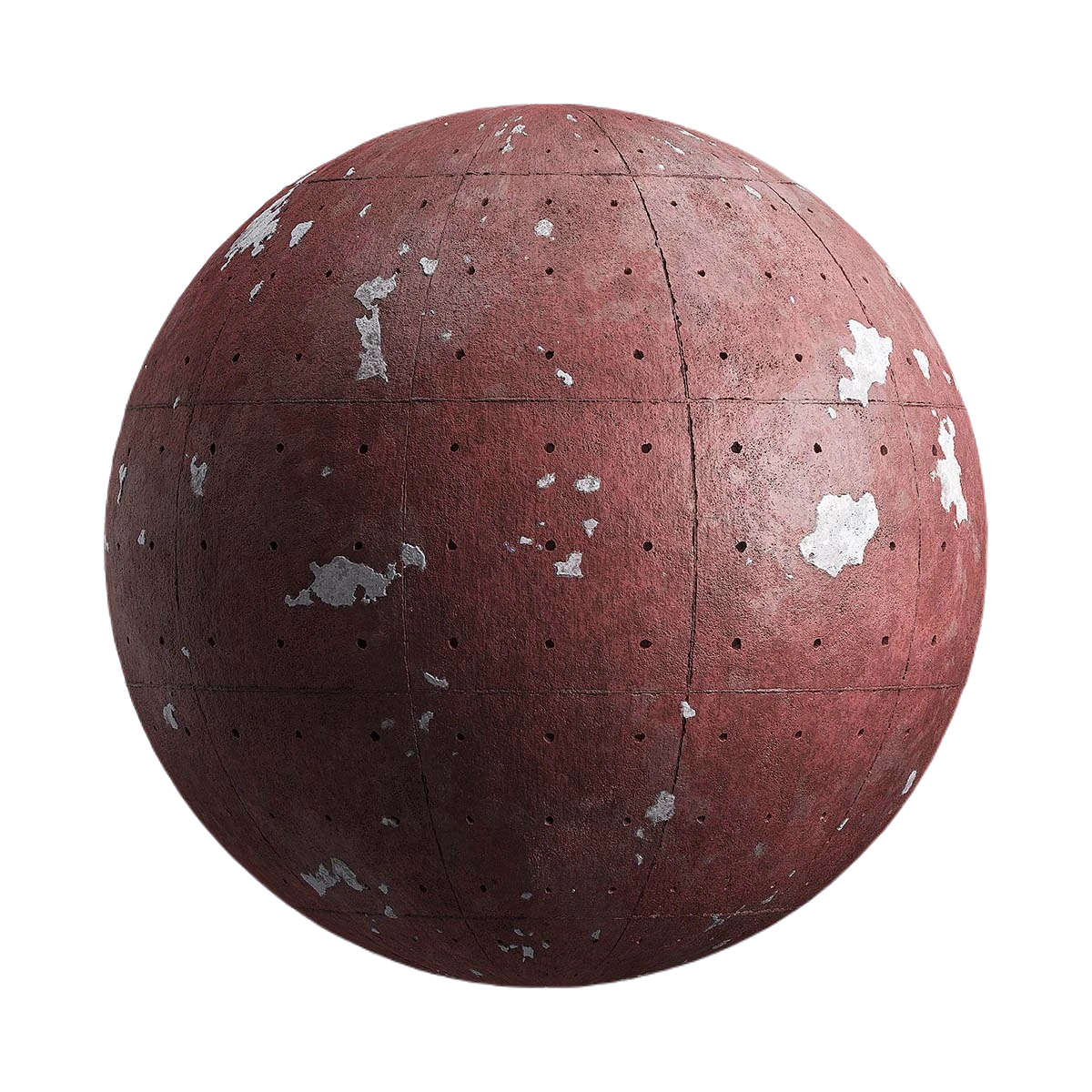 红色油漆混凝土板 CGAxis red painted concrete panels
