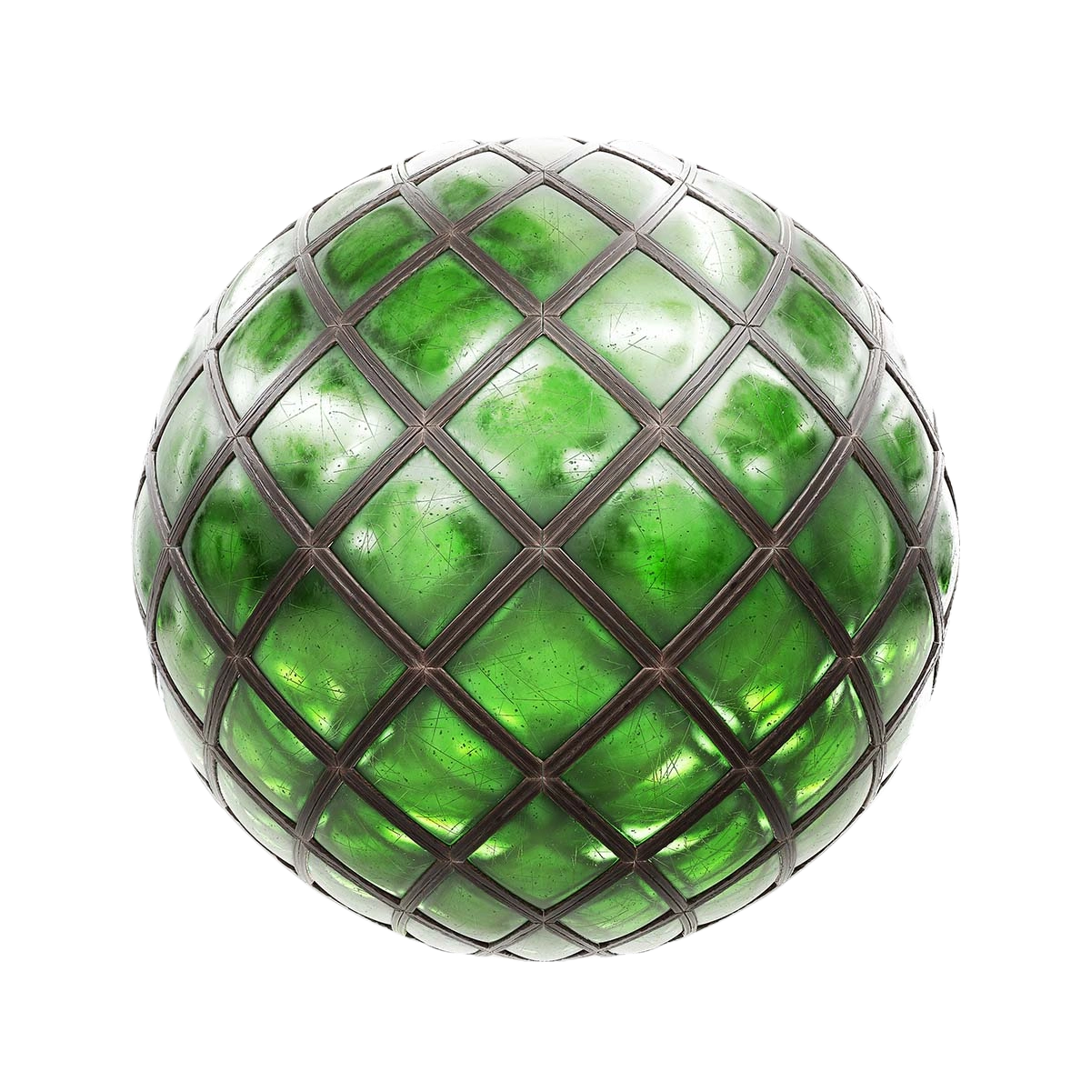 绿色彩色玻璃窗 CGAxis green stained glass window