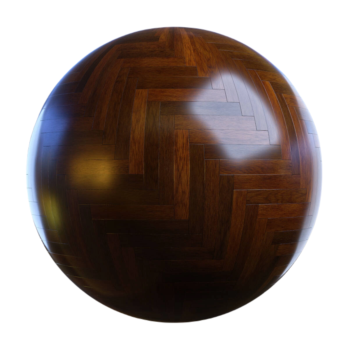 桃花心木人字形实木复合地板 CGAxis mahogany herringbone wood parquet