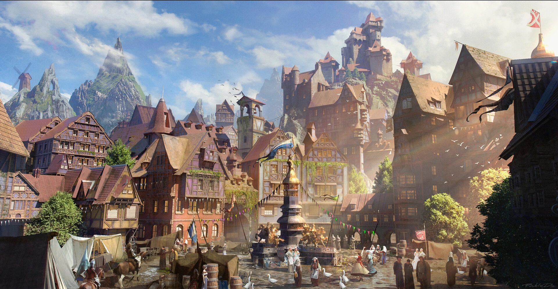 童话世界村庄城堡小镇 KitBash3D Fairy Tale